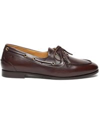 Bally - Plume Leather Boat Shoes - Lyst