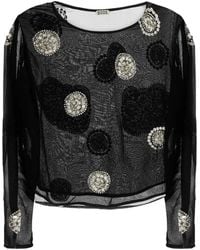 Bode - Blusa Con Apliques - Lyst
