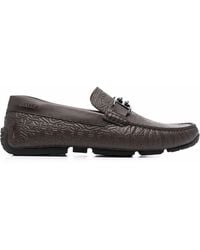 Bally - Logo-Plaque Leather Loafers - Lyst