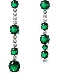 Anabela Chan - 14K And Rhodium Vermeil Dusk & Dawn Morse Code Emerald And Diamond Earrings - Lyst