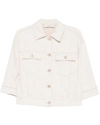 Peserico - Contrast-Stitched Denim Jacket - Lyst