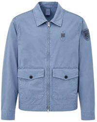 Blauer - Logo-Patch Zip-Up Jacket - Lyst