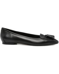Aeyde - Tassel-Detail Leather Ballet Flats - Lyst