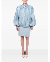 ROWEN ROSE - Veste En Jean Plissée - Lyst