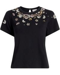 Cinq À Sept - Tumbling Flowers Shrunken T-Shirt - Lyst
