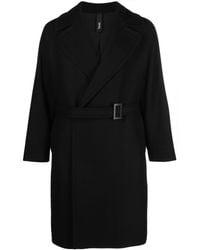 Hevò - Wool Double Breasted Coat - Lyst
