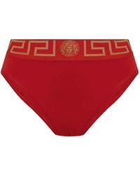 Versace - Slip Mit Greca-Bund - Lyst