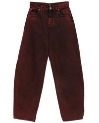 Pinko - Jean À Imprimé Love Birds Et Délavage Acide - Lyst