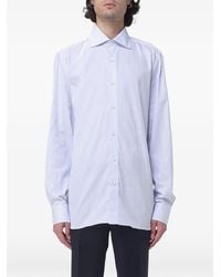 Luigi Borrelli Napoli - Vertical-Stripe Long-Sleeve Shirt - Lyst