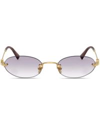Miu Miu - Sonnenbrille Mit Rundem Gestell - Lyst
