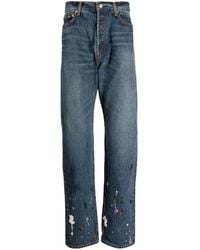 Undercover - Bead-Embellished Straight-Leg Jeans - Lyst