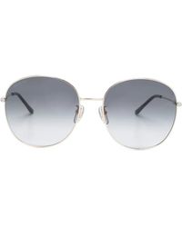 Gucci - Round-Frame Metal Sunglasses - Lyst
