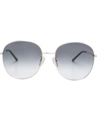 Gucci - Round-Frame Metal Sunglasses - Lyst