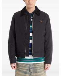 Fred Perry - Caban Corduroy-Collar Bomber Jacket - Lyst