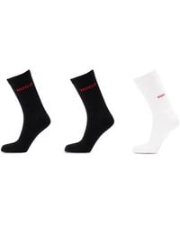 HUGO - Gestrickte Socken Mit Logo (3Er-Set) - Lyst