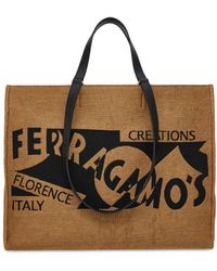 Ferragamo - Venna Shopper Met Geborduurd Logo - Lyst