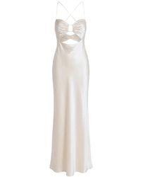 The Sei - Robe Longue En Soie À Découpes - Lyst