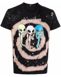 R13 - Black Alien Graphic Print T-shirt - Lyst