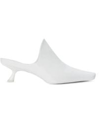 Loewe - Emily Square-Toe Kitten-Heel Mules - Lyst