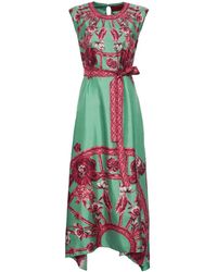 La DoubleJ - San Carlo Belted Silk Dress - Lyst