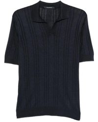 Tagliatore - Ribbed V-Neck T-Shirt - Lyst