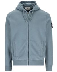 Stone Island - Sweat 6100067 En Polaire De Coton Biologique Brossé - Lyst