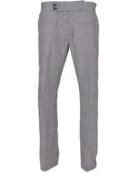 Isaia - Prince Of Wales Check-Pattern Trousers - Lyst