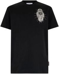 Philipp Plein - Round Neck T-Shirt Chest Embroidery Skull - Lyst