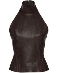 Magda Butrym - High-Neck Leather Top - Lyst
