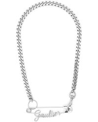 Jean Paul Gaultier - Collar de cadena con placa del logo - Lyst