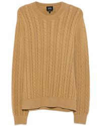 A.P.C. - Cable-Knit Wool Sweater - Lyst