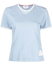 Thom Browne - Contrast-trim T-shirt - Lyst