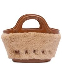 Marni - Leren Mini-Tas Met Afwerking - Lyst
