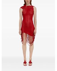 open lace back dress Ferragamo // Knit Draped Midi Dress  VSP Consignment