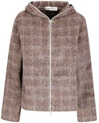 Our Legacy - Check-Pattern Zip-Up Cardigan - Lyst