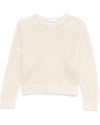 Max Mara - Open-Knit Long-Sleeve Sweater - Lyst
