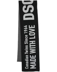 DSquared² - Schal mit Intarsien-Logo - Lyst