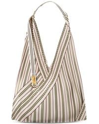 MULTITUDES BAGS - Zoe Pleated Striped Tote Bag - Lyst