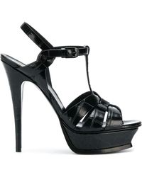 Saint Laurent Босоножки Tribute - Черный