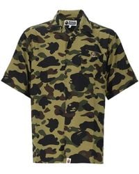 A Bathing Ape - Abc Camo-Print Short-Sleeve Shirt - Lyst