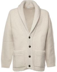 Eleventy - Buttoned Wool-Cashmere Cardigan - Lyst