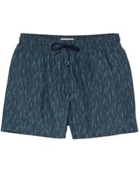 Canali - Drawstring Print Swim Shorts - Lyst