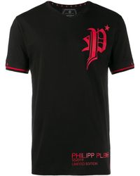 Philipp Plein Logo Print T-shirt - Black