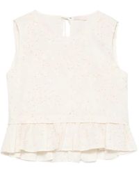 Liu Jo - Floral Sequin Blouse - Lyst