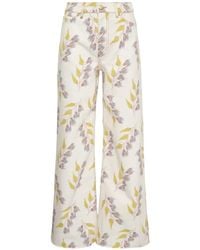 Ulla Johnson - Vaqueros Anchos Willow Con Estampado Floral - Lyst
