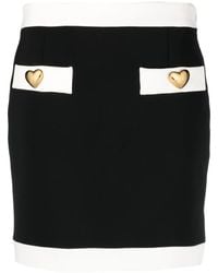 Moschino - Heart-Shaped-Buttons Mini Skirt - Lyst