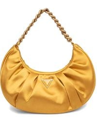 Guess - Schultertasche Mit Logo-Schild - Lyst