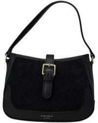 Avenue - Isadora Buckled Leather Shoulder Bag - Lyst
