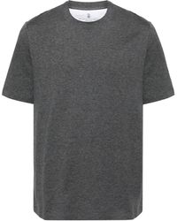 Brunello Cucinelli - T-Shirt Mit Meliertem Effekt - Lyst