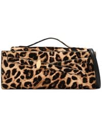 Veronica Beard - Dash Leopard-Print Calf Hair Clutch Bag - Lyst